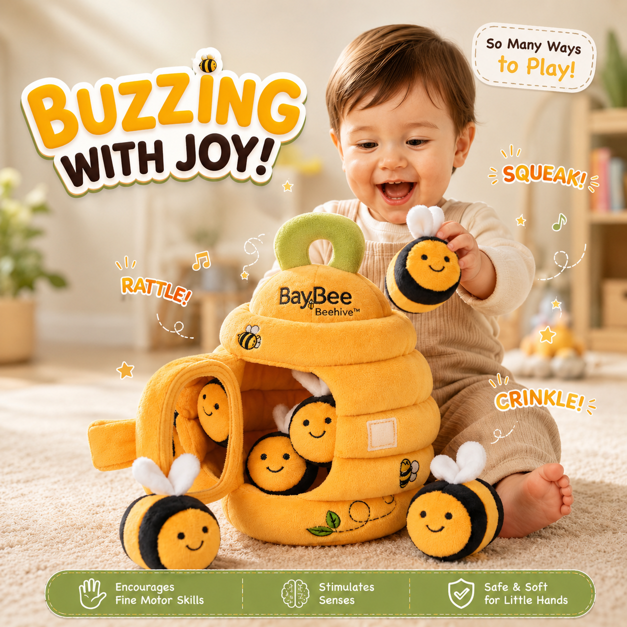 BayBee Beehive™ – Sensory bees for curious little hands