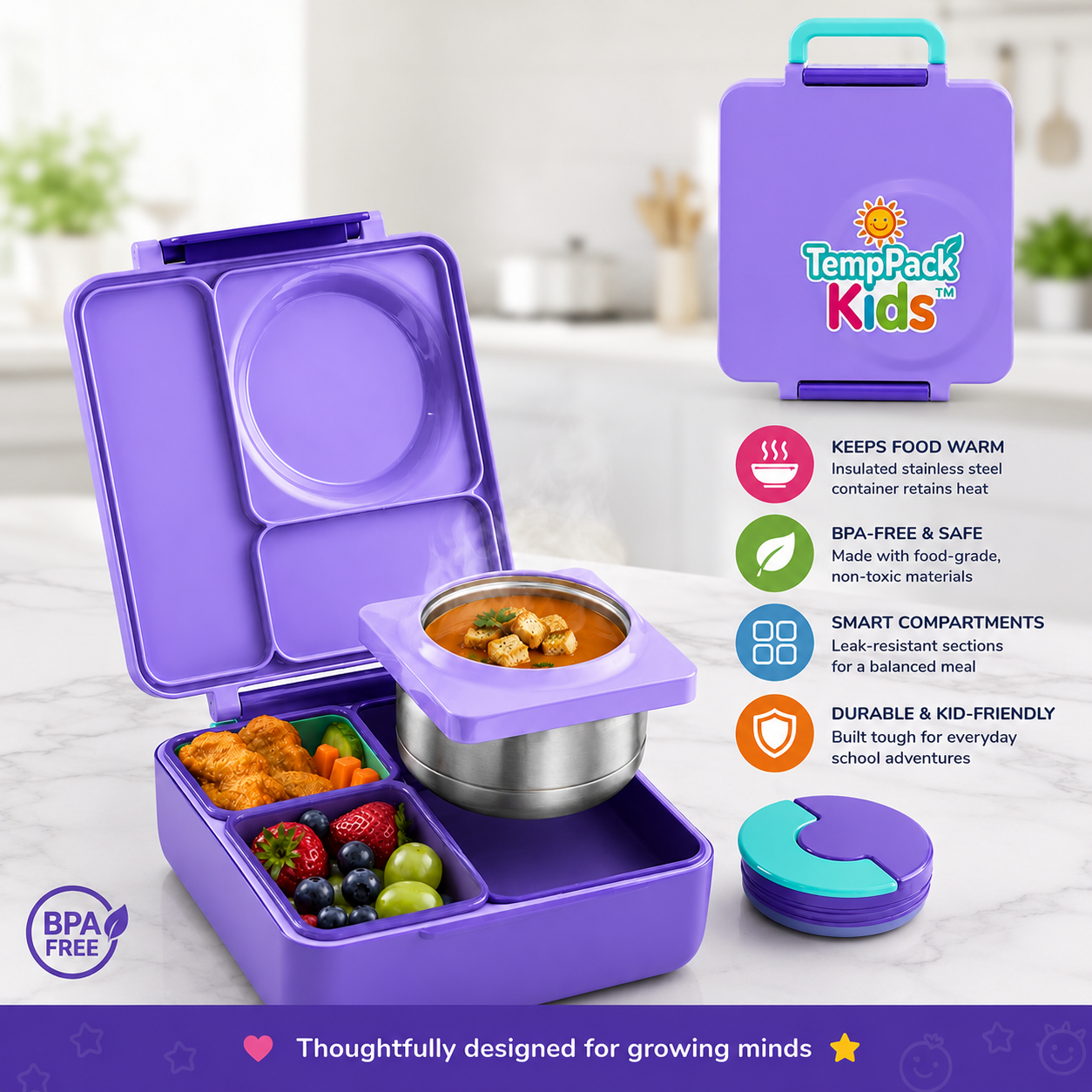 TempPack Kids™ - Insulated Bento Lunch Box