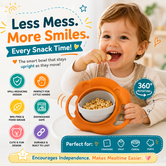TumbleTots™ - 360° rotating spill proof bowl