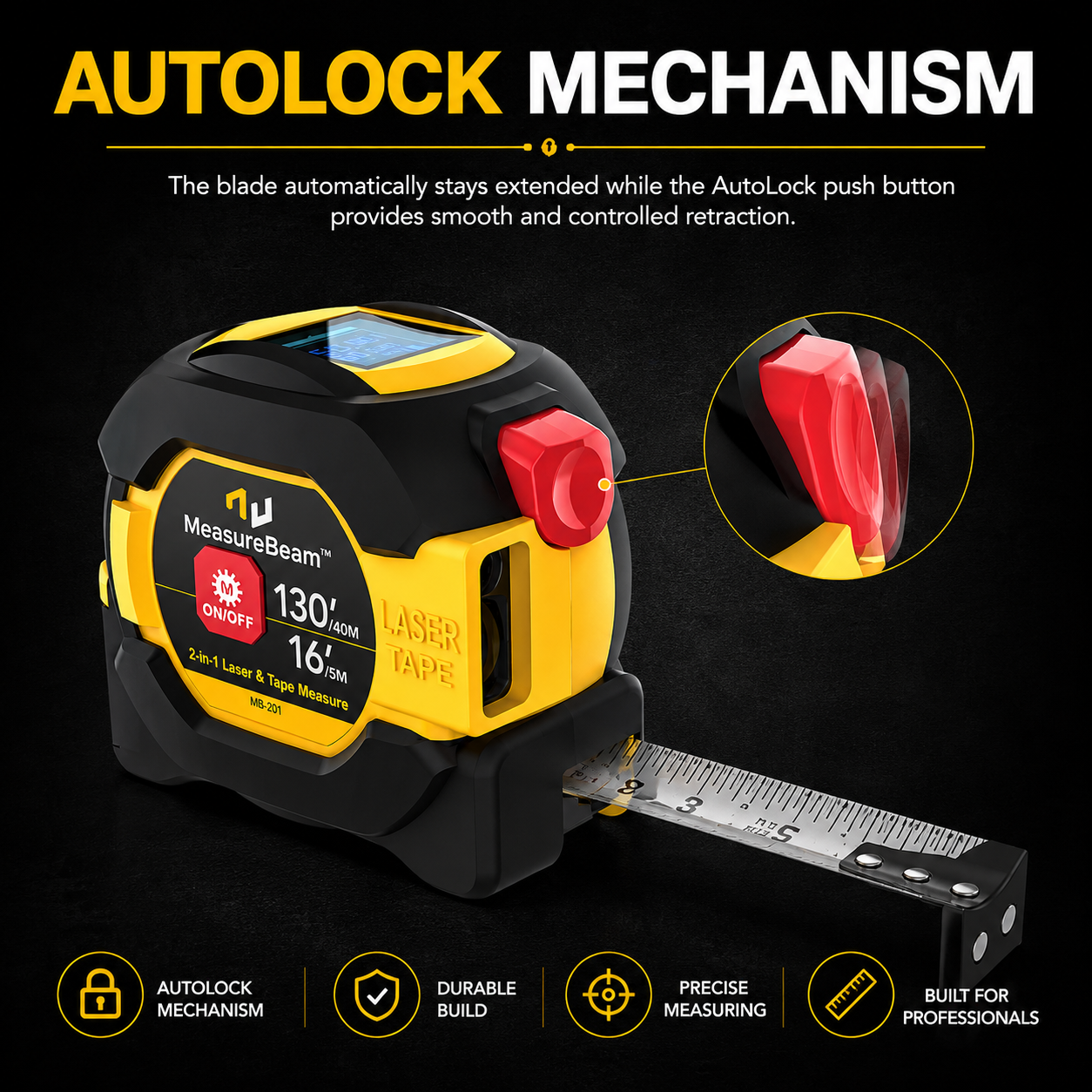 MeasureBeam™ - Digital Laser Tape Measure