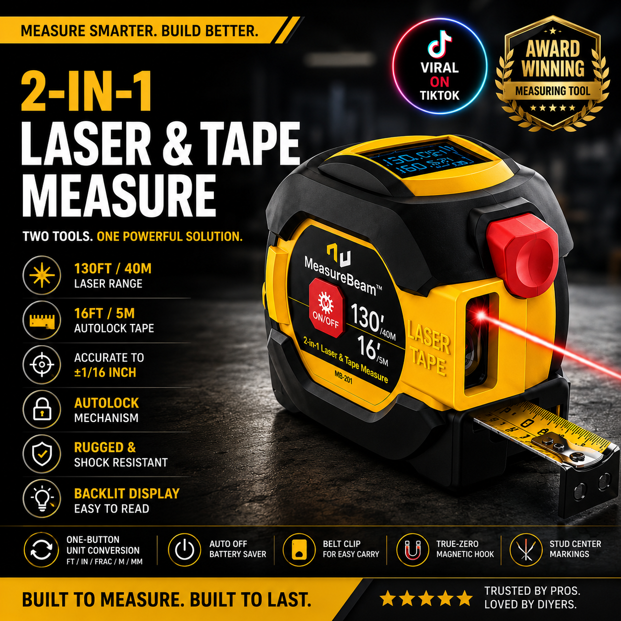 MeasureBeam™ - Digital Laser Tape Measure