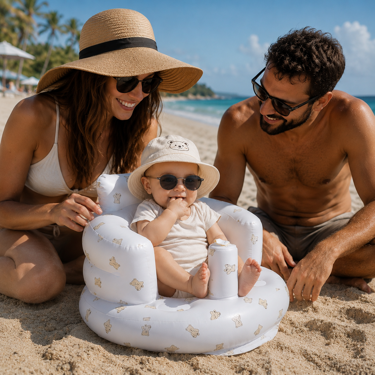 TravelTots™️ - Inflatable Baby Seat with built in air pump