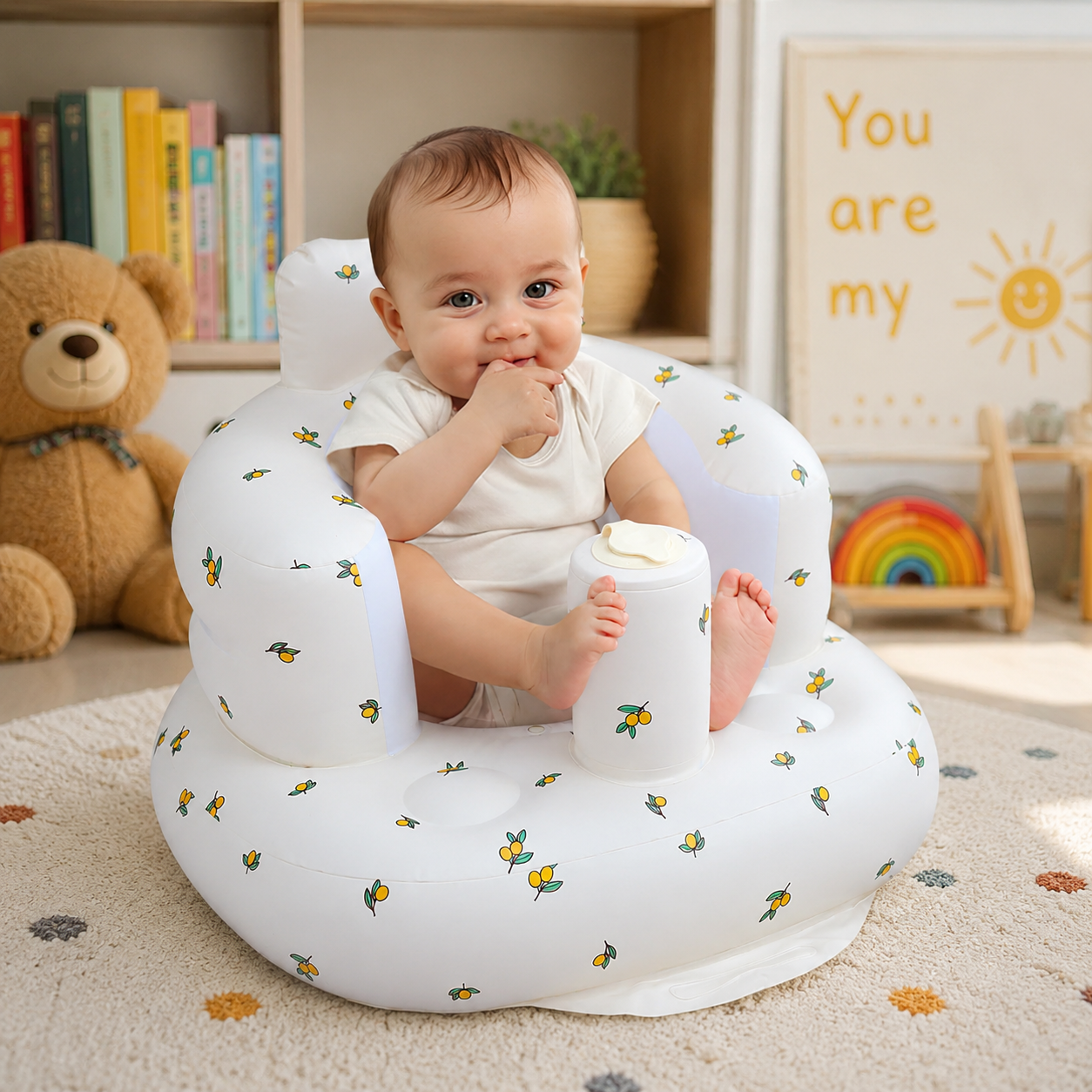 TravelTots™️ - Inflatable Baby Seat with built in air pump