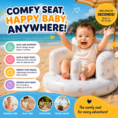 TravelTots™️ - Inflatable Baby Seat with built in air pump