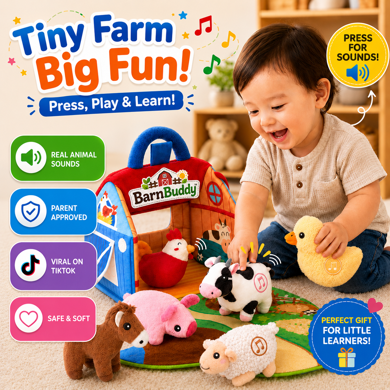 BarnBuddy™️ - Montessori Farm Playset