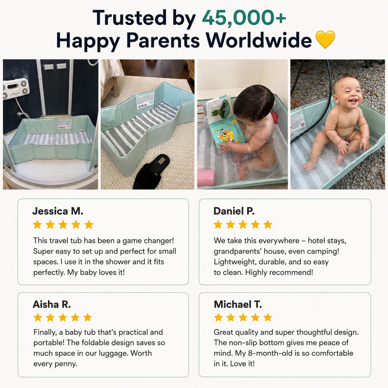 TravelTots™️ - Foldable Portable Baby Bath Tub