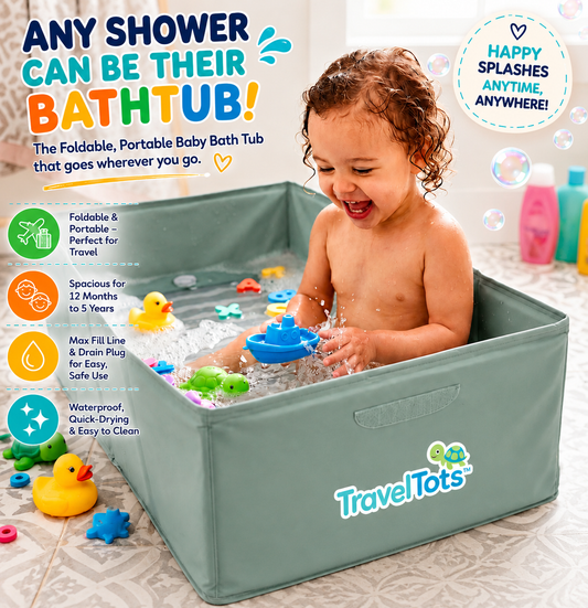 TravelTots™️ - Foldable Portable Baby Bath Tub