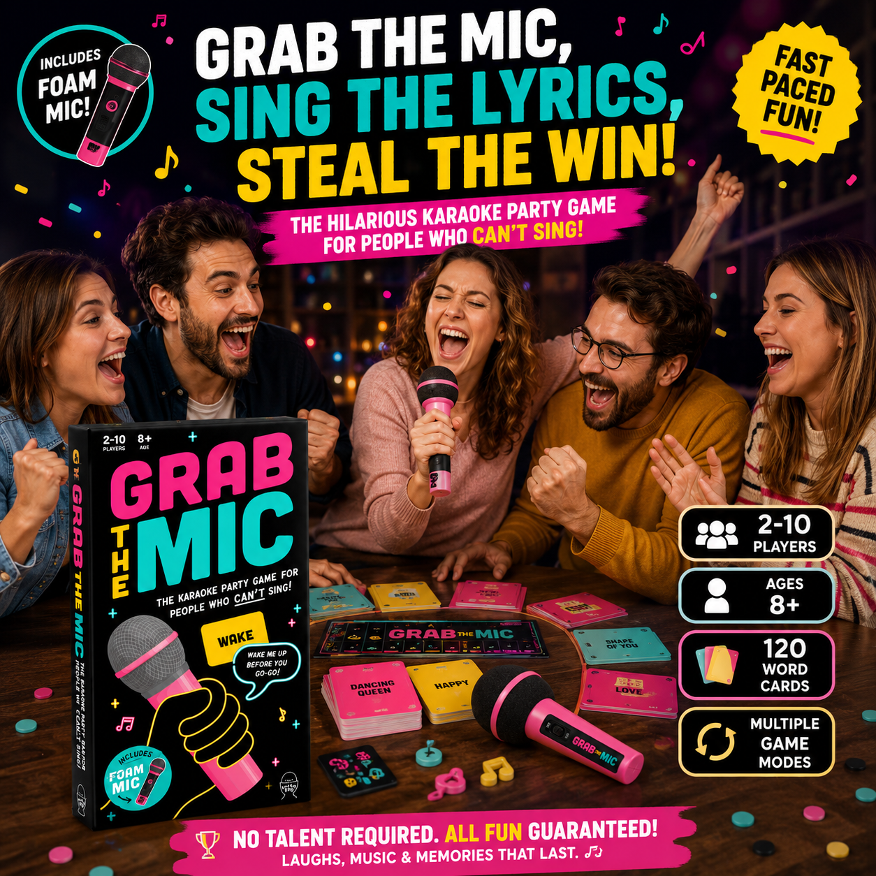 Grab The Mic – Family Karaoke Board Game