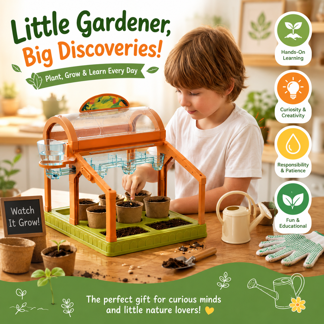 GlowGrow Garden™ - Kids Indoor Plant Kit