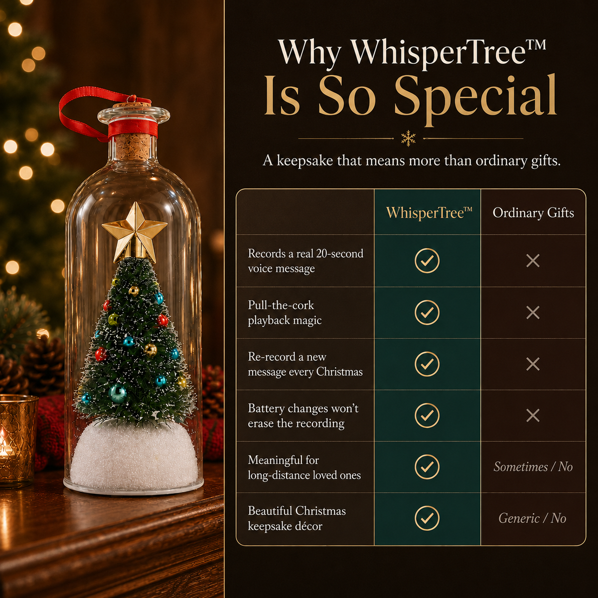 WhisperTree™ - Record a Message Christmas Tree