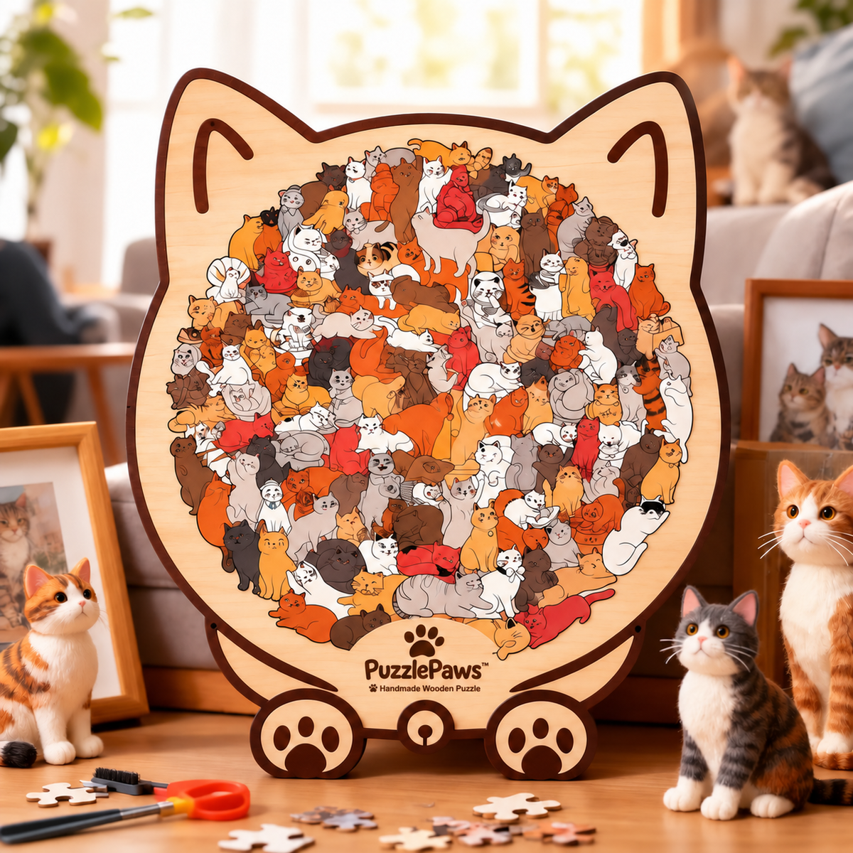 PuzzlePaws™ - Handmade Wooden Puzzle