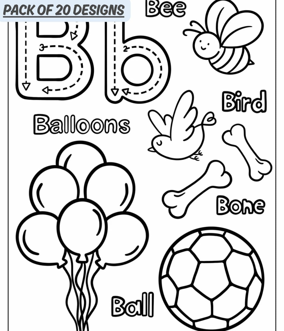 DoodleGlow Trace™ -  Printable Educational Collection