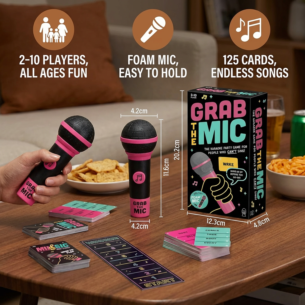 Grab The Mic – Family Karaoke Board Game