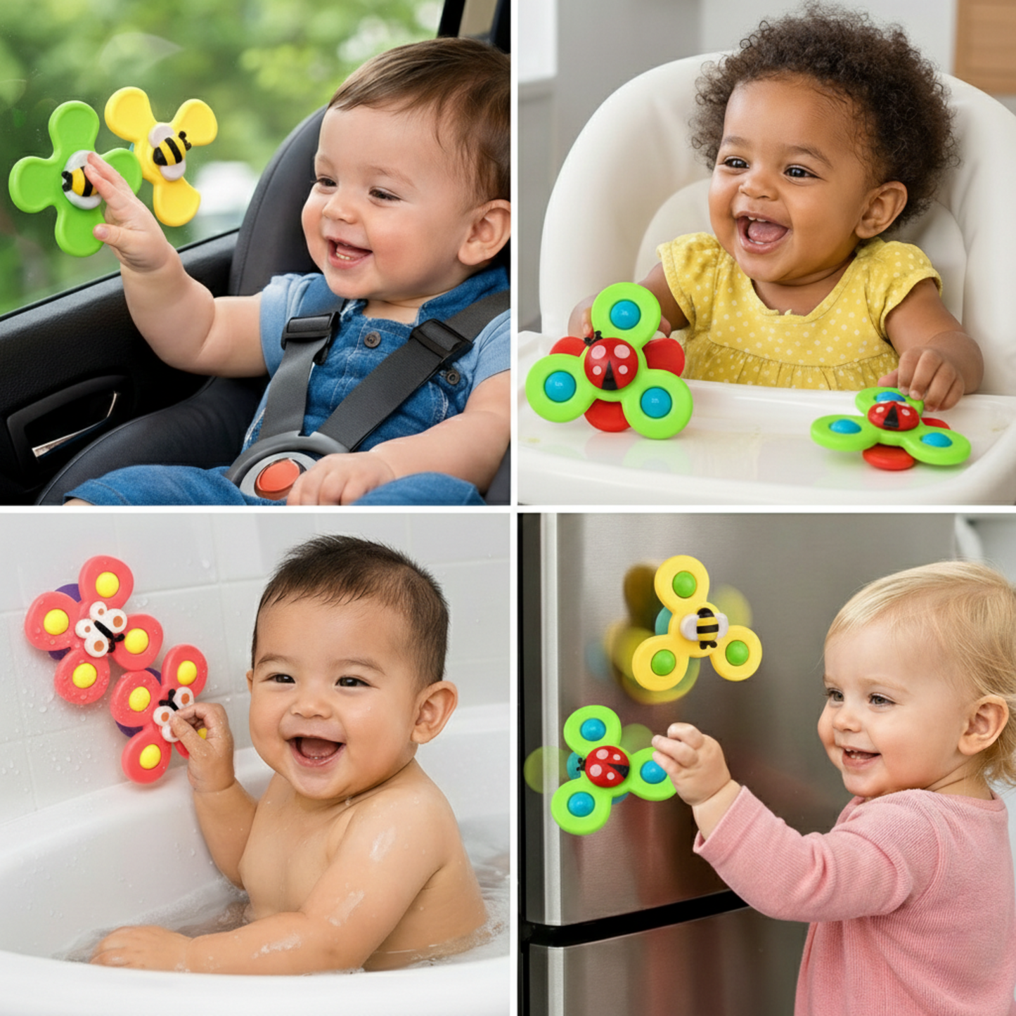 Animal Spinneys™️ - Baby Suction Spinner Set