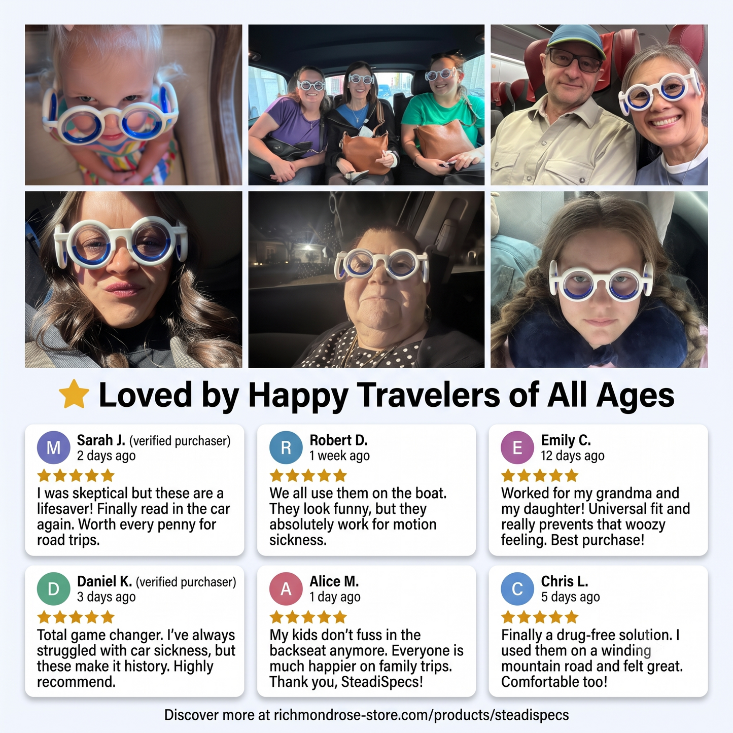 SteadiSpecs™ - Kids Anti Travel Sick Specs