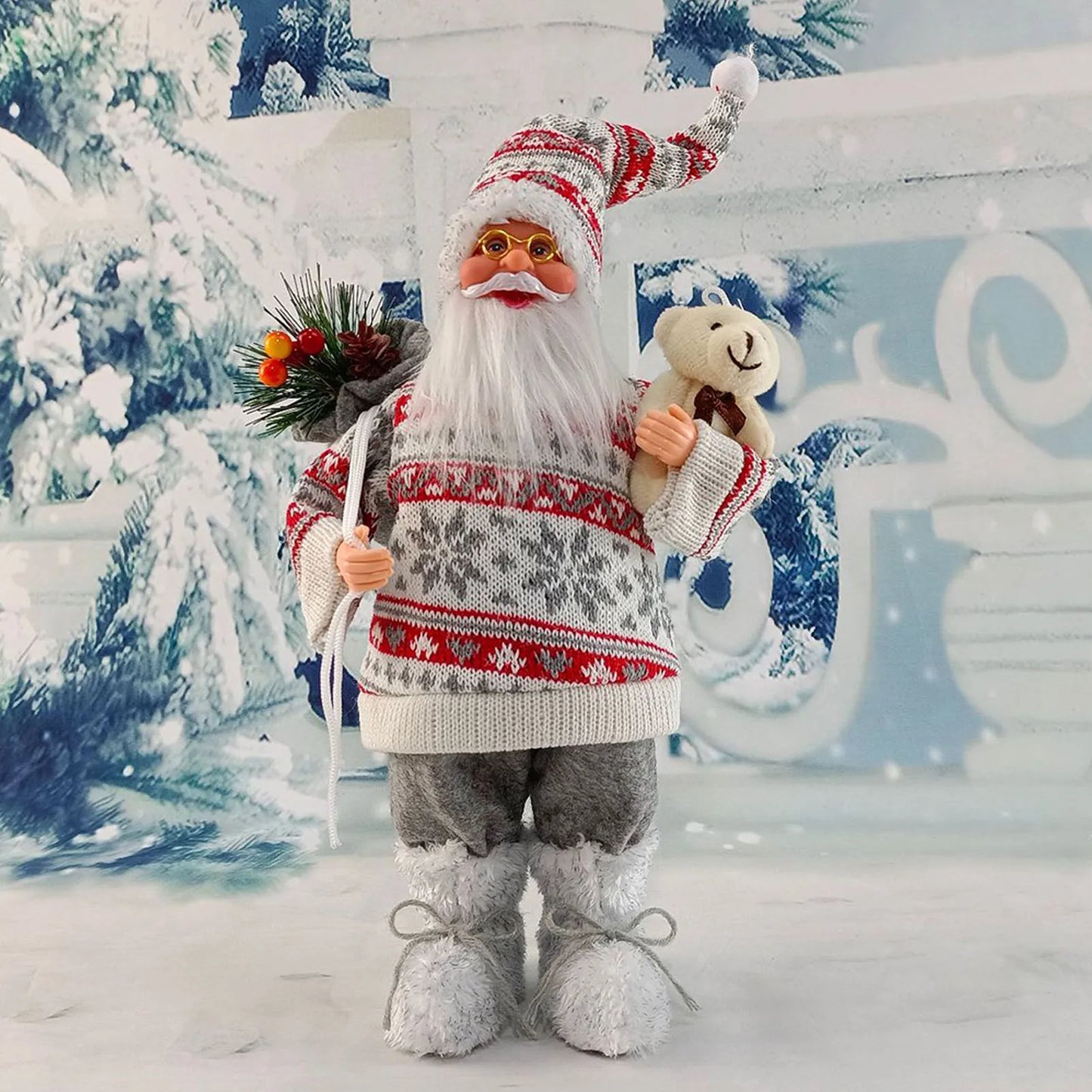 Merry & Bright Santa Doll – Festive Fun Décor