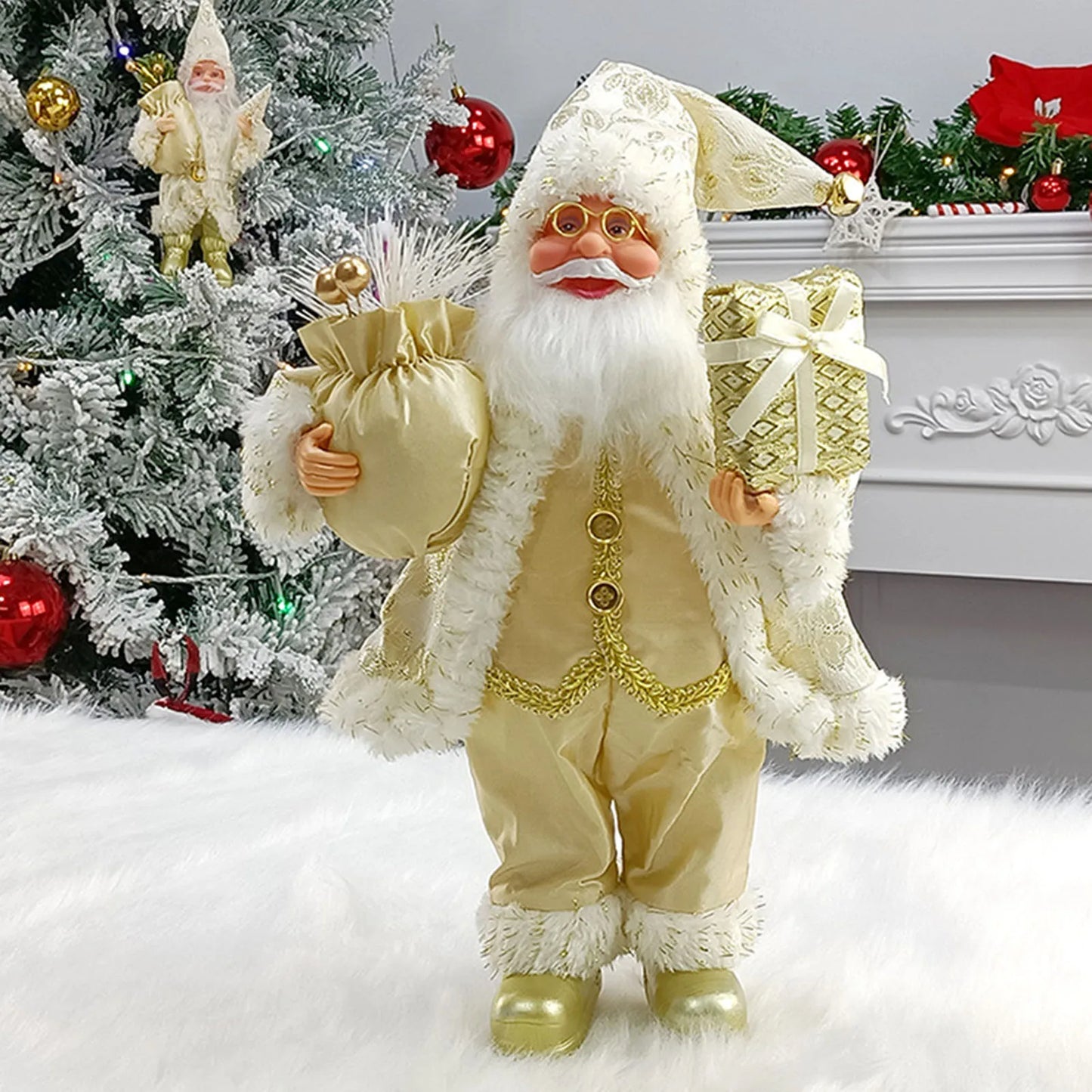 Merry & Bright Santa Doll – Festive Fun Décor