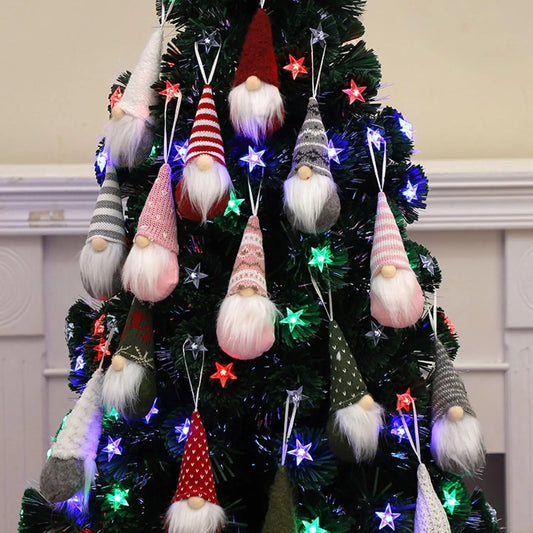 Cozy Christmas Gnome Trio – Plush Ornaments