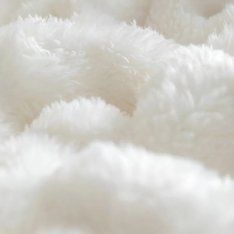 Textured Plush Fleece Throw Blanket