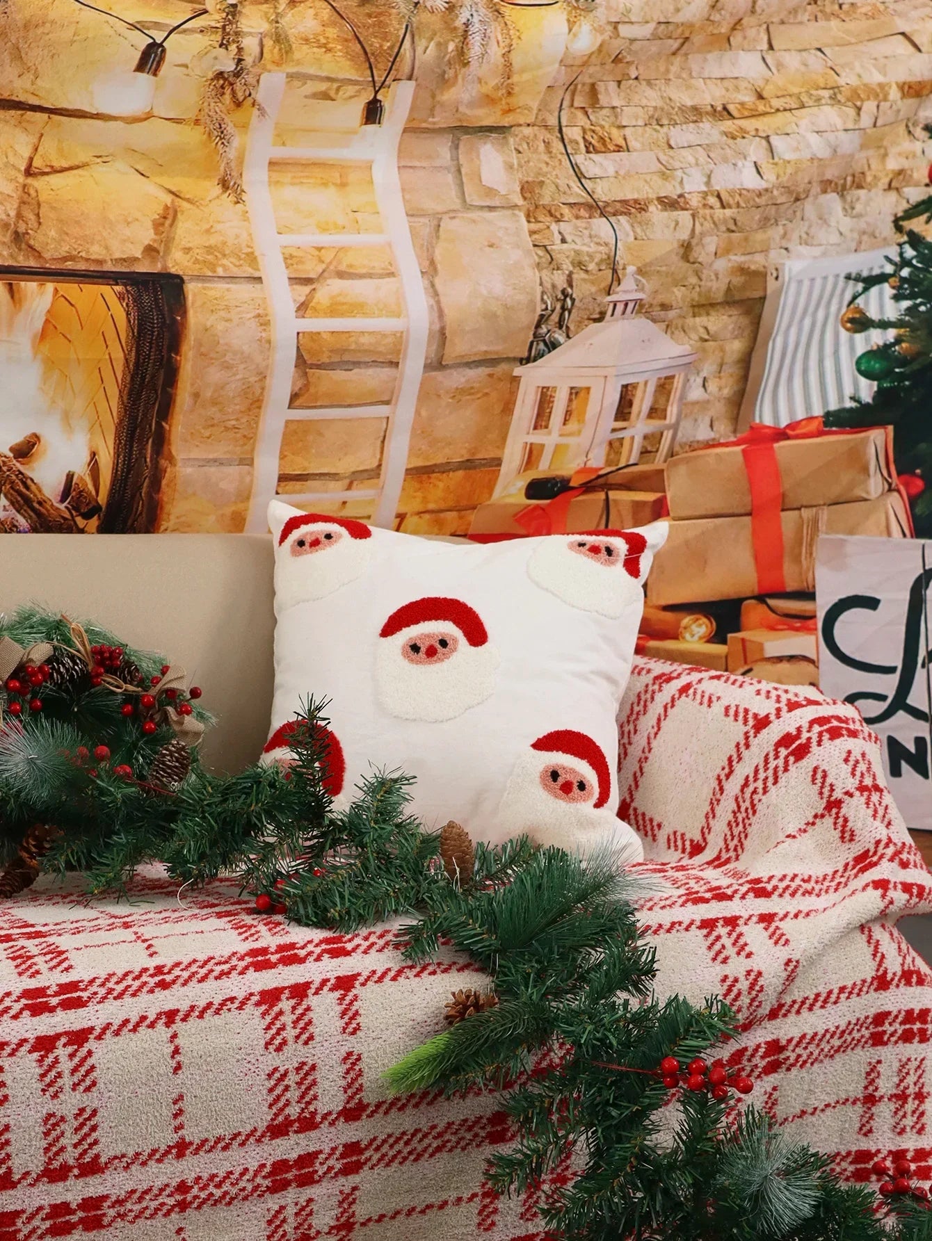 Tufted Christmas Pillow Cover