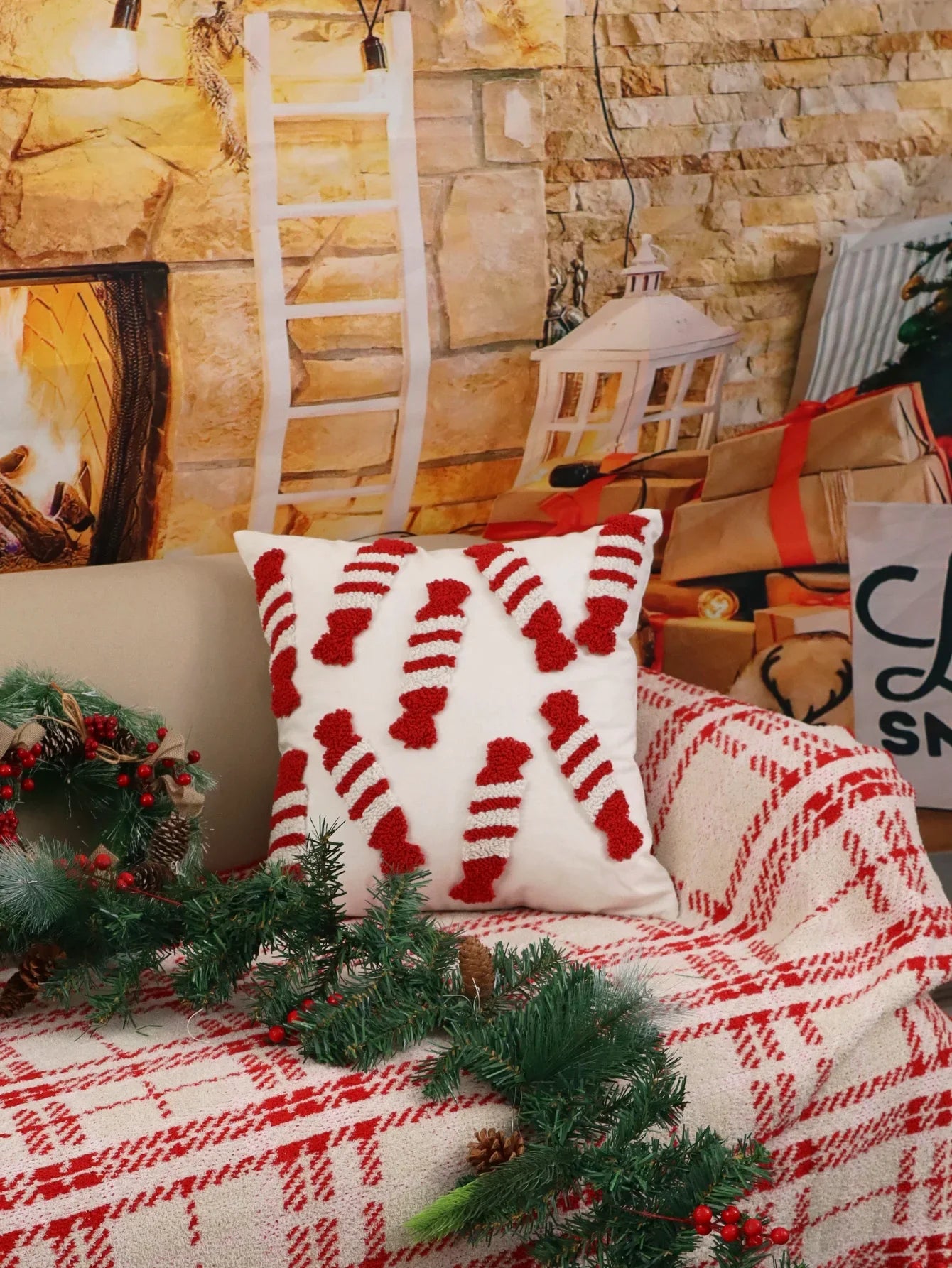Tufted Christmas Pillow Cover