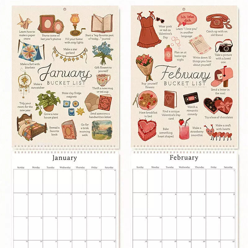2025 Calendar : A Bucket List Journey