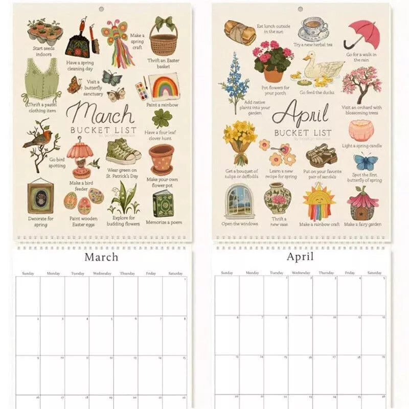 2025 Calendar : A Bucket List Journey