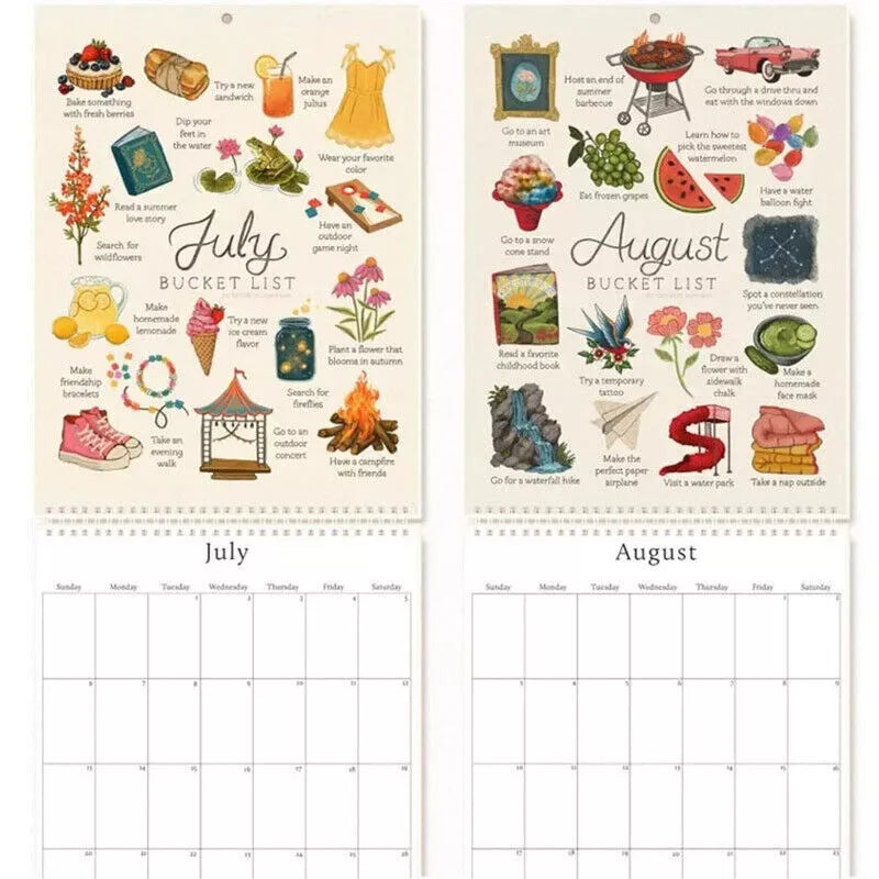 2025 Calendar : A Bucket List Journey