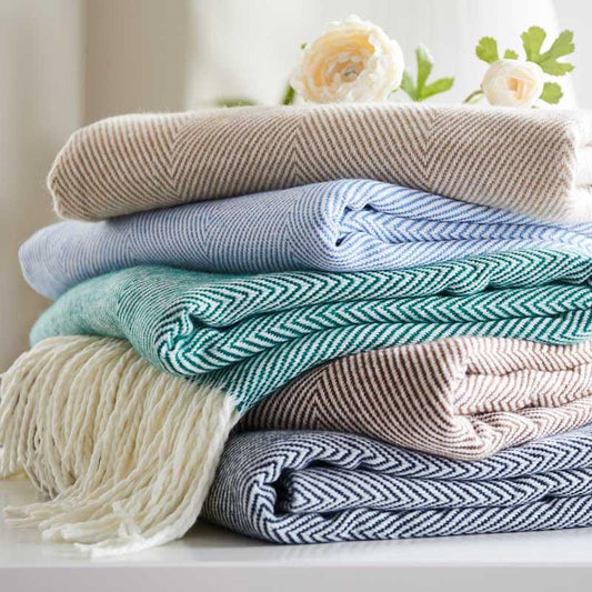 Herringbone Knitted Blanket
