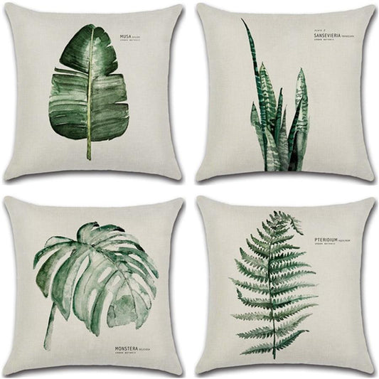 Handmade Leaf Cushion Cover